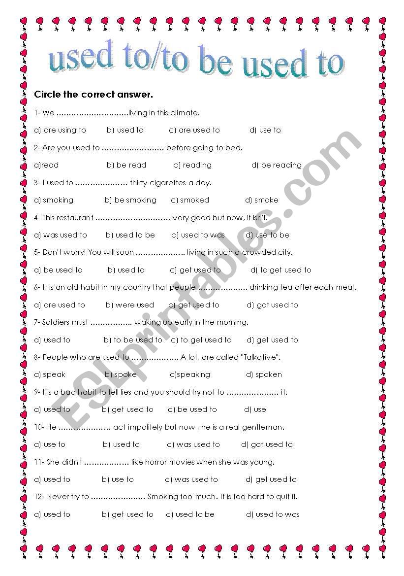 Used to get used to speaking. Be used to get used to Worksheets. Used to be used to get used to упражнения. Used to be used to get used to правило Worksheets. Get used to и be used to упражнения.