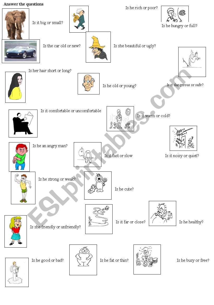 adjective worksheet