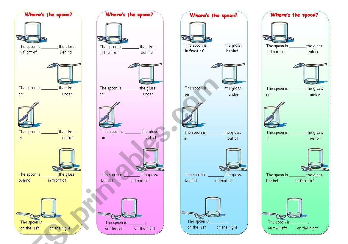 Prepositions bookmarks (fully editable)