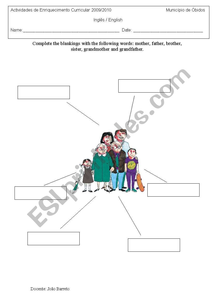 Family worksheet