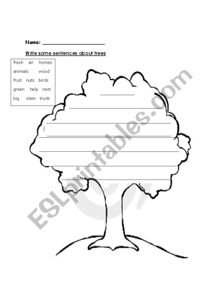 Trees worksheet