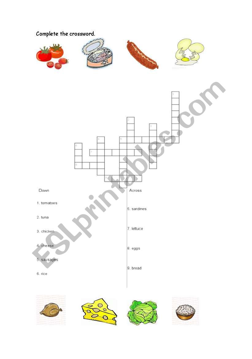 Food worksheet