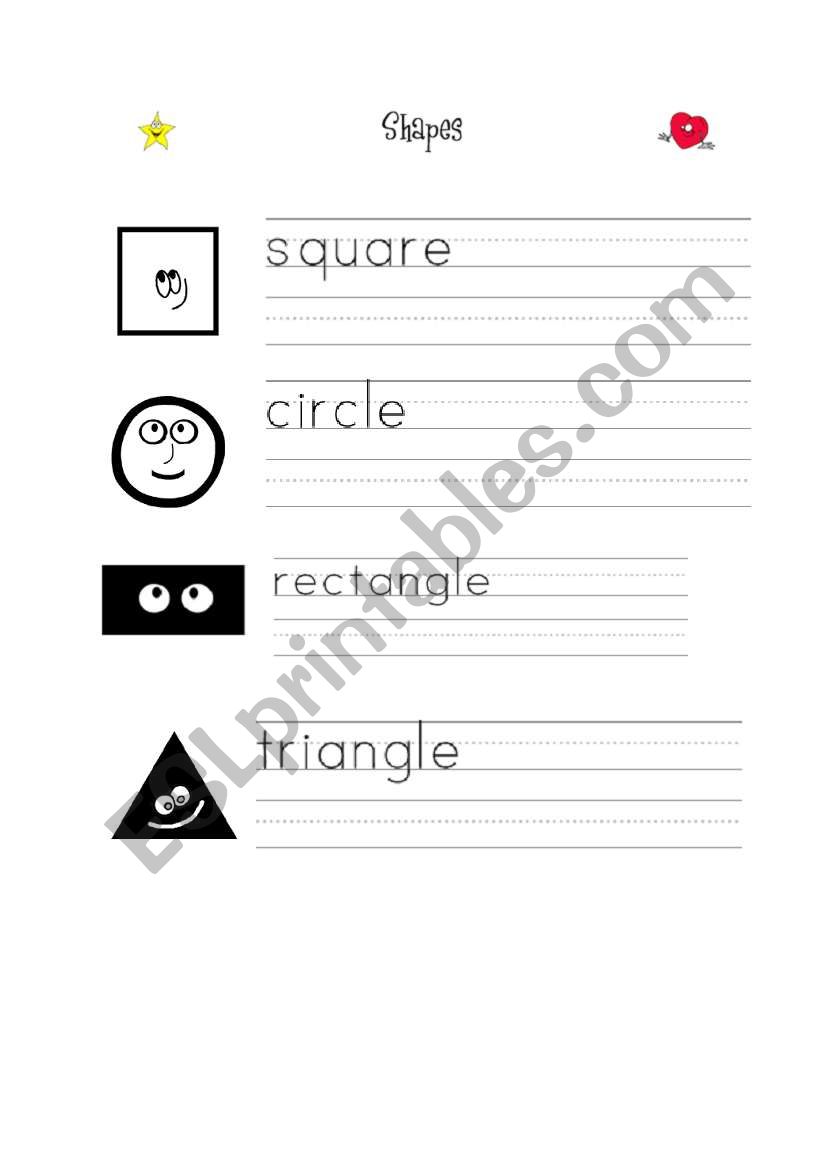 shapes worksheet