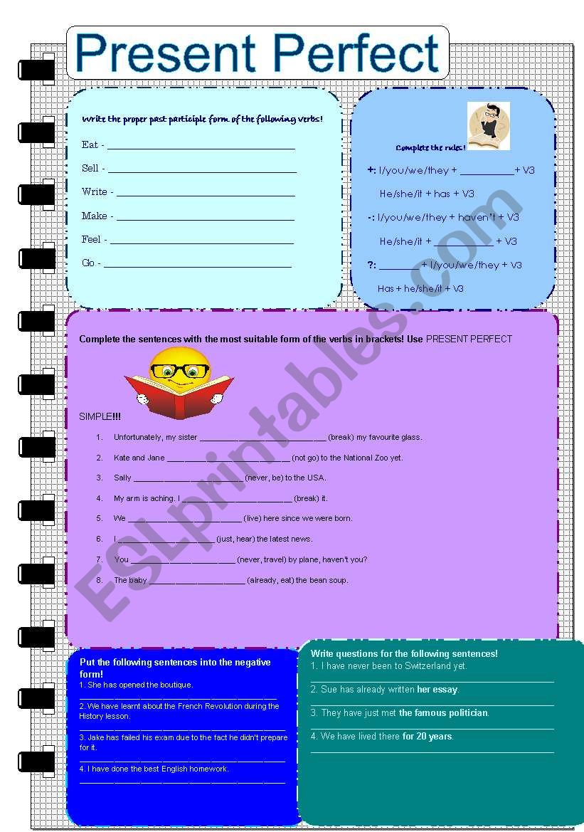 Present Perfect worksheet worksheet