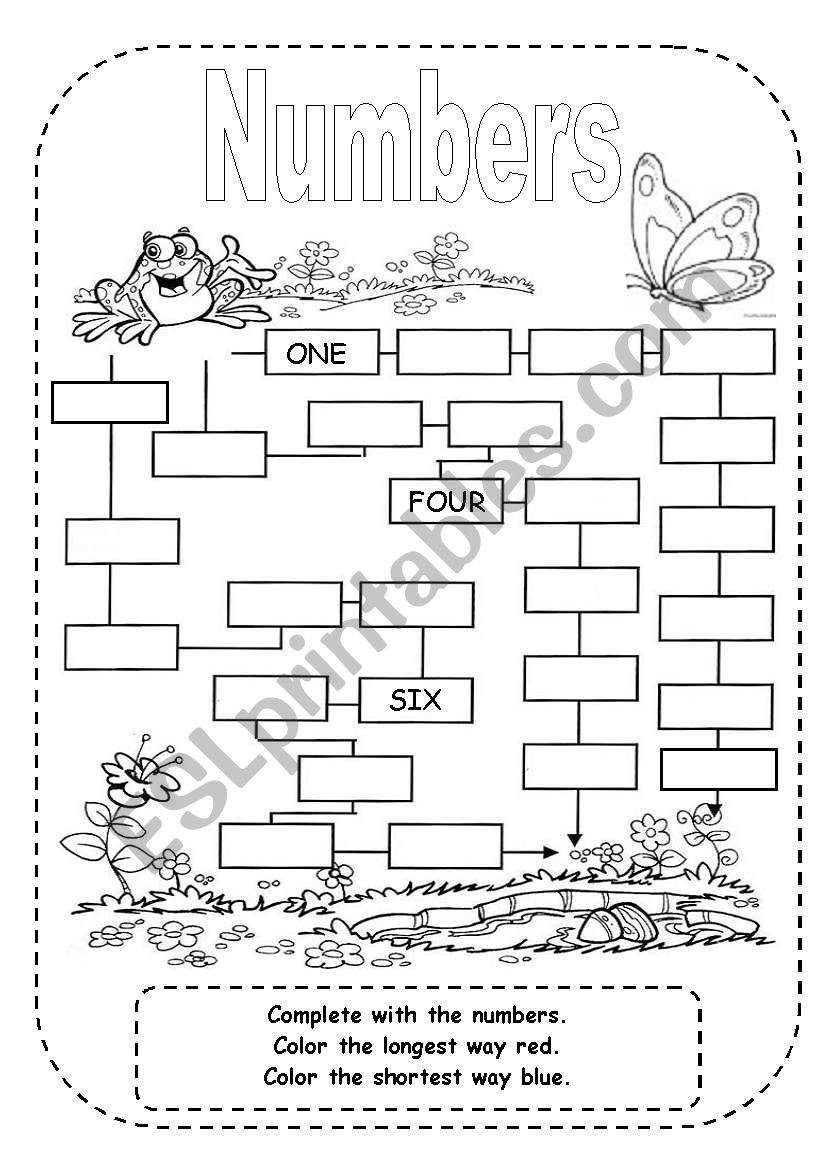 NUMBERS worksheet