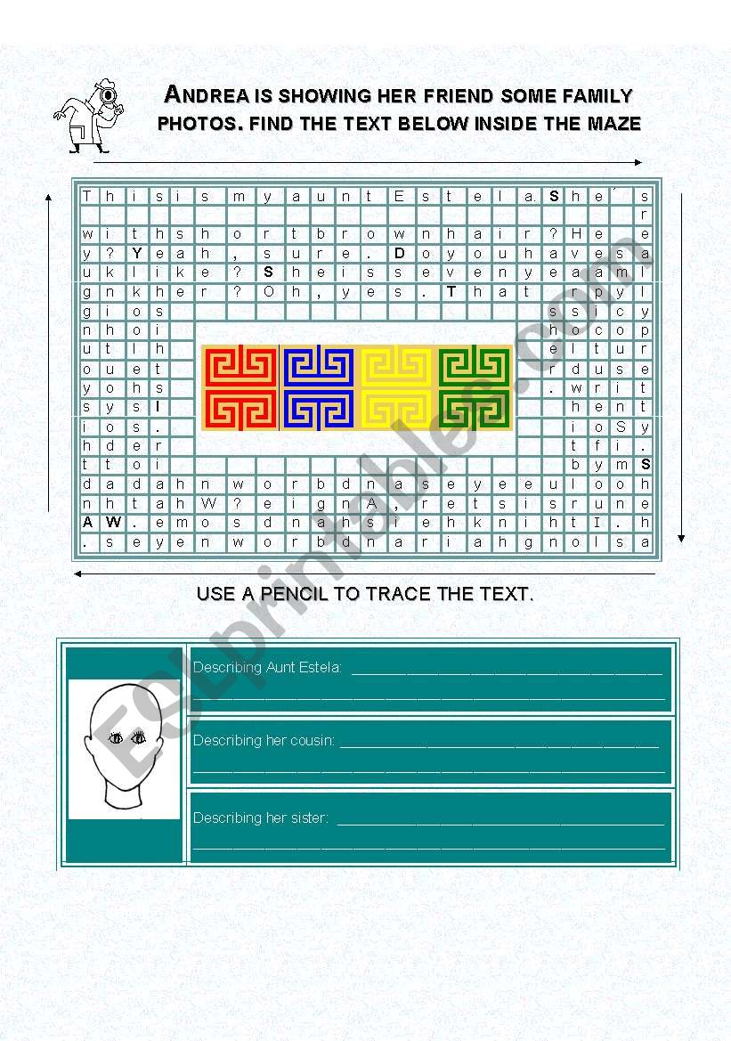 Strategic Reading TEXT-MAZE worksheet