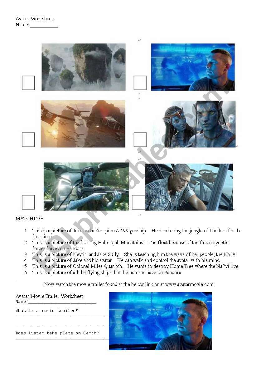 Avatar Movie Exercise (Dont Need To Have Seen The Movie!)