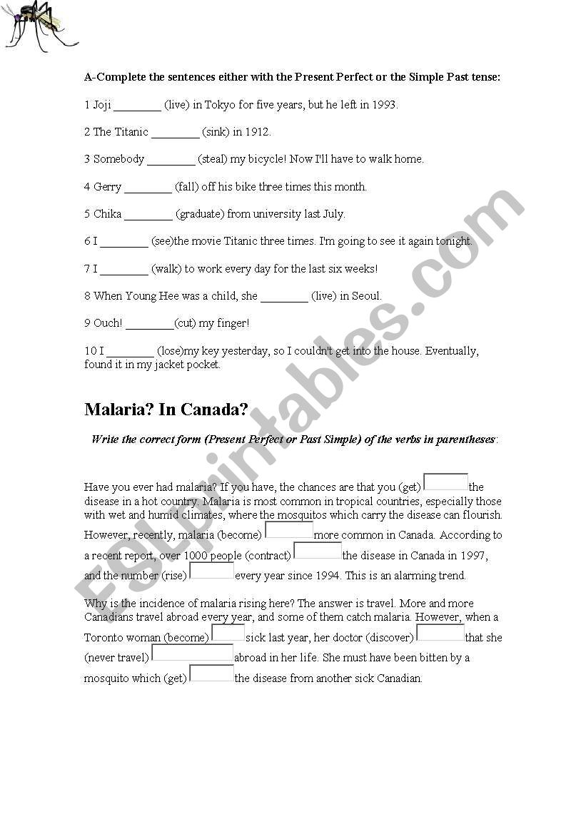 present perfect or past continuous?