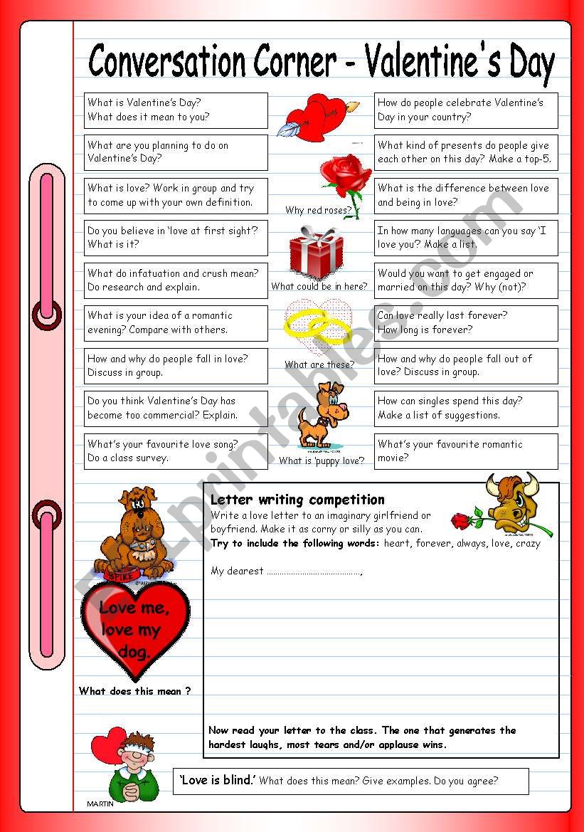 Conversation Corner - ValentineÂ´s Day