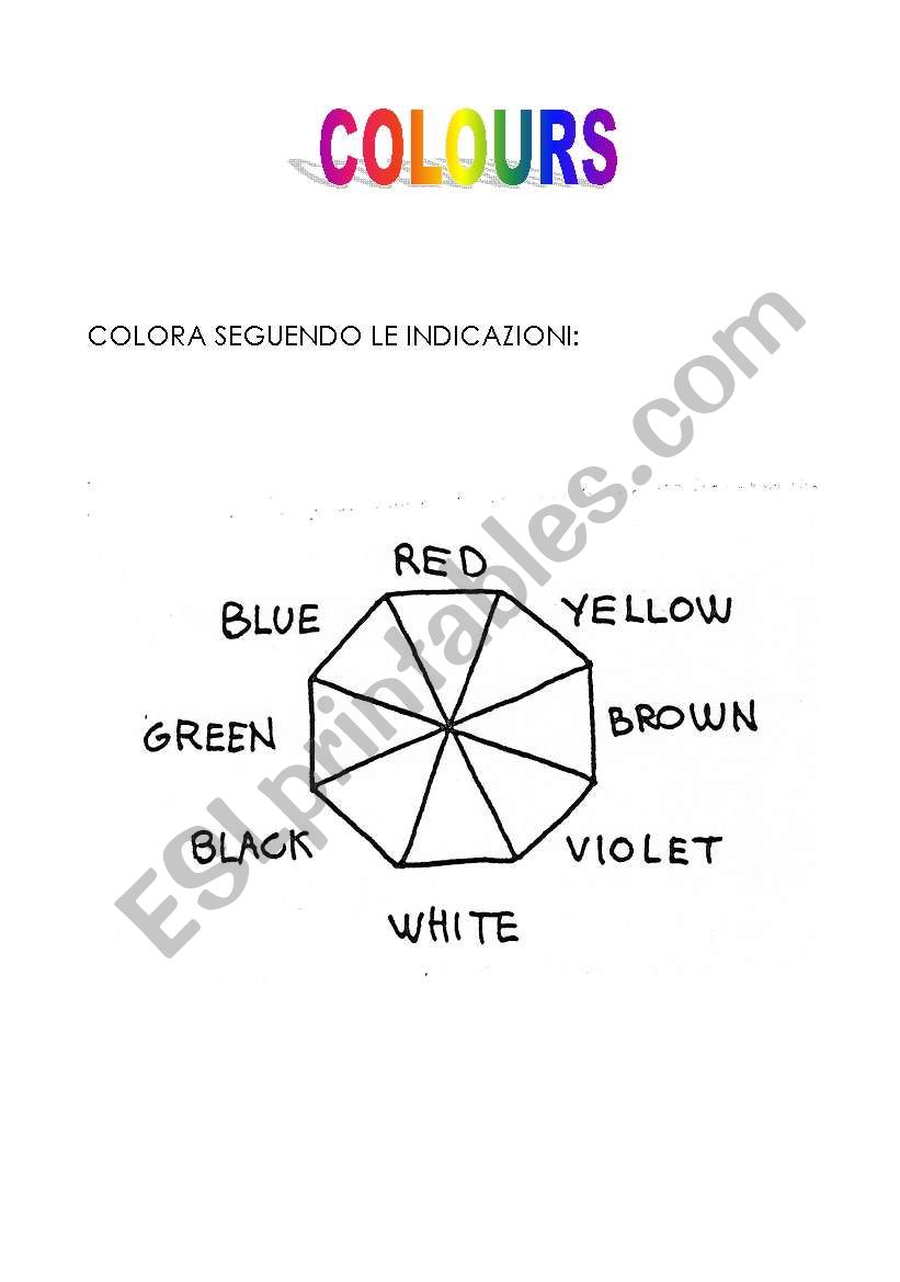 colours worksheet