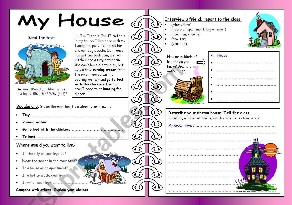 Four Skills Worksheet - My House