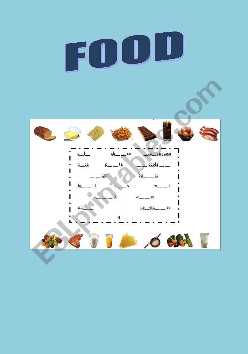 Food worksheet