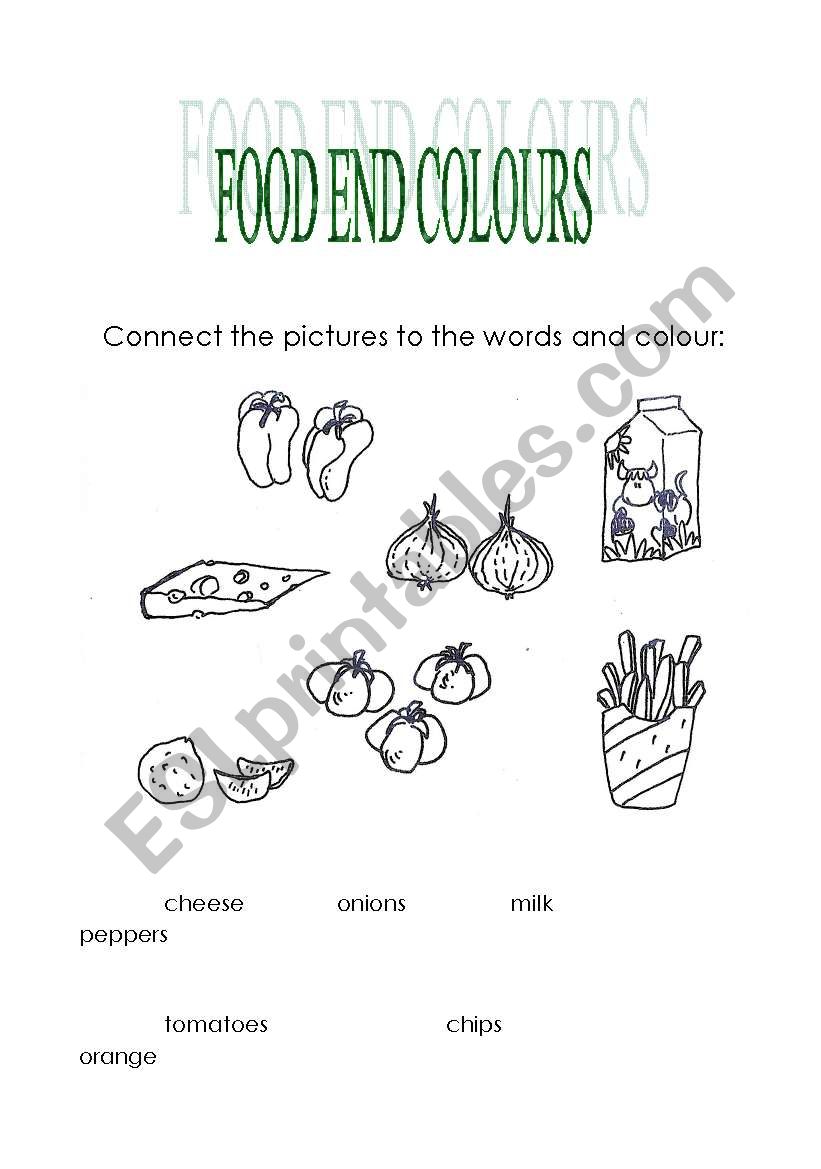food end colours worksheet