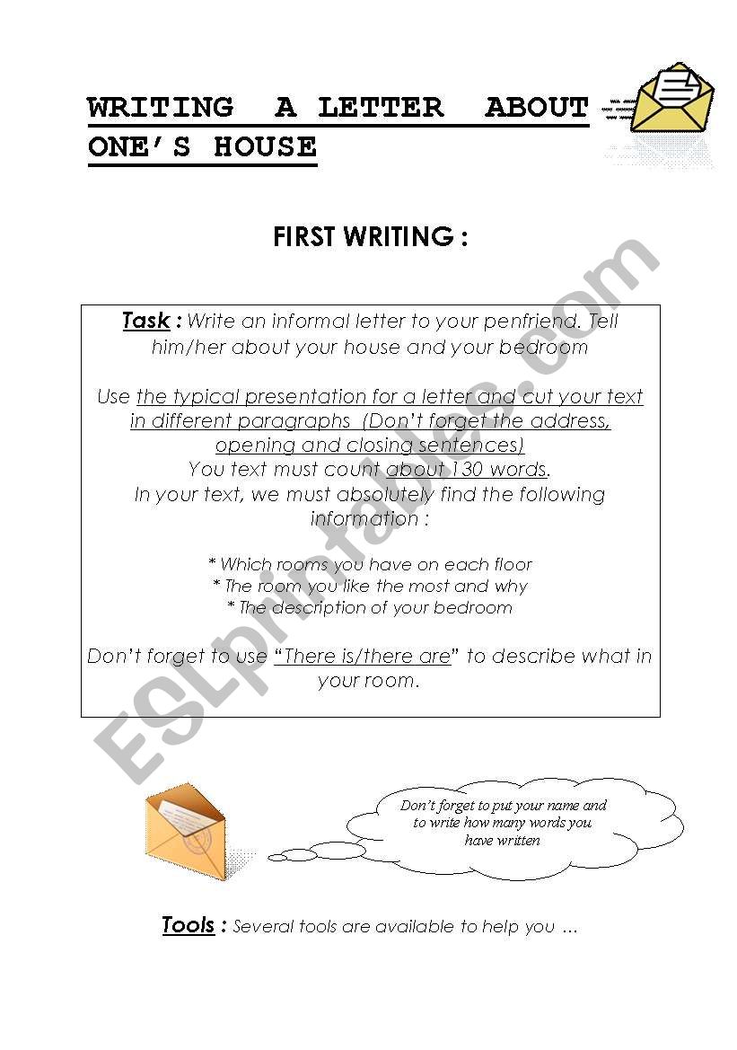 Writing an informal letter : exercise