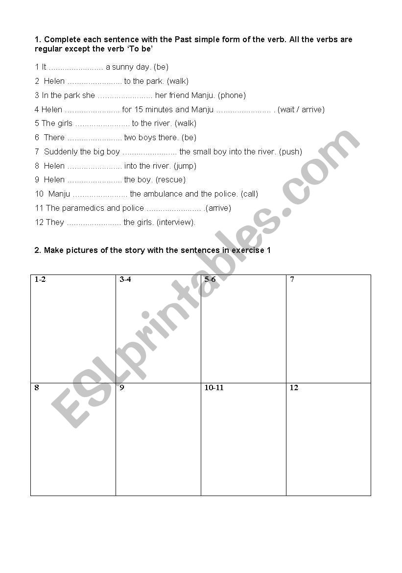 past tense worksheet