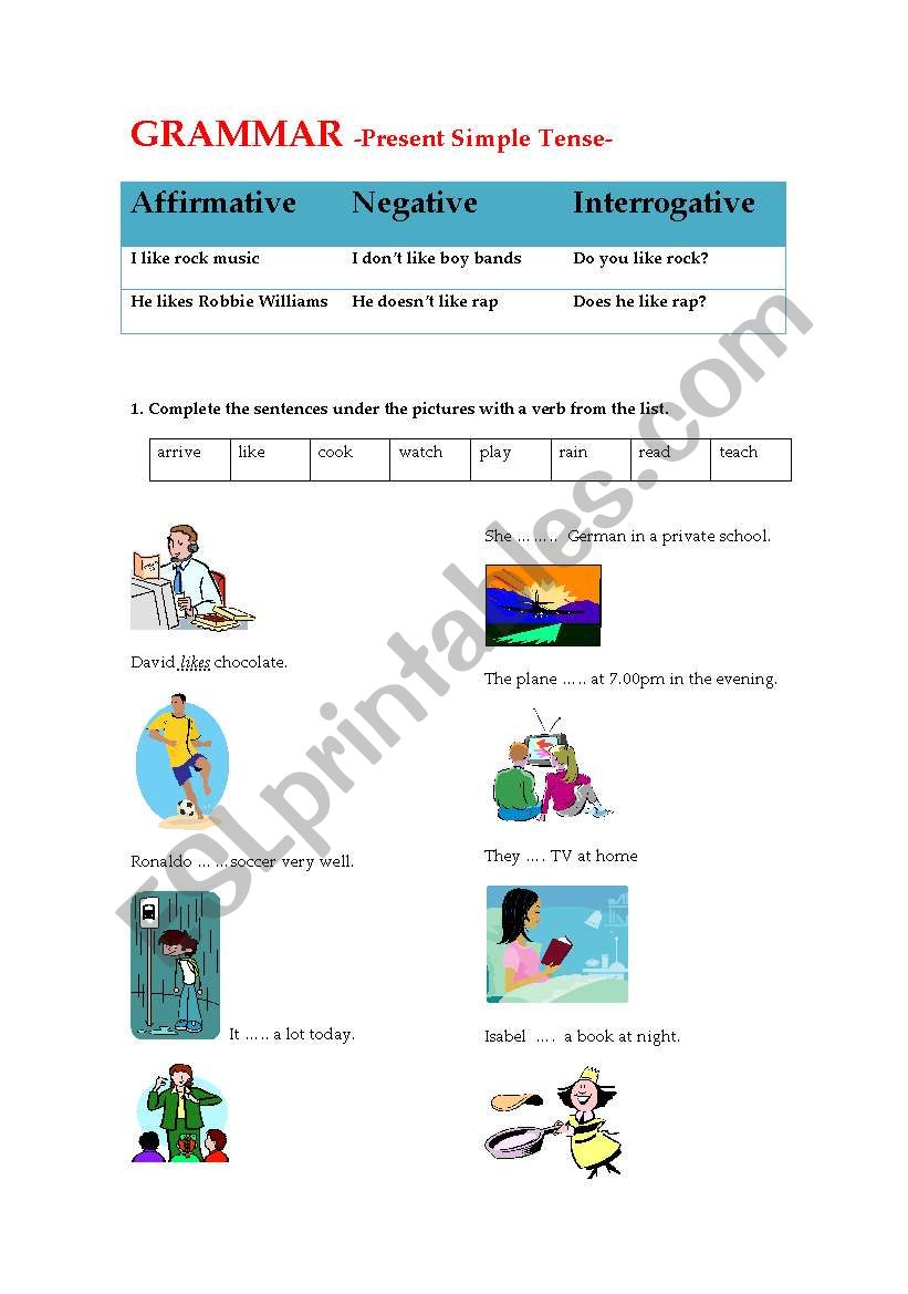 Present Simple I worksheet