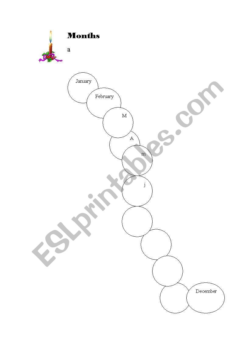 months worksheet