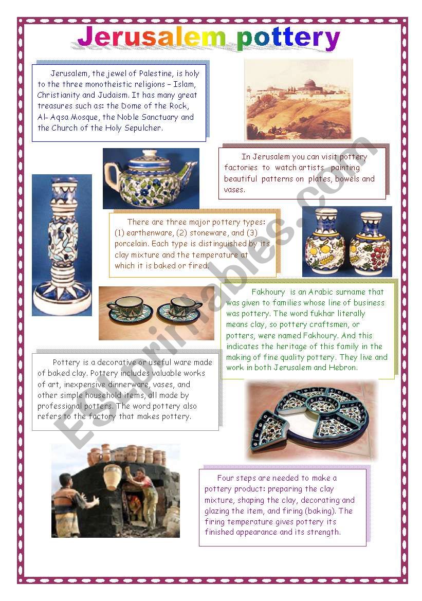 What do you know about Palestine? part5 - Jerusalem pottery