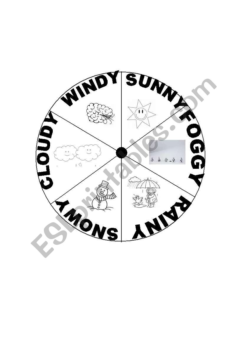 Weather Wheel worksheet