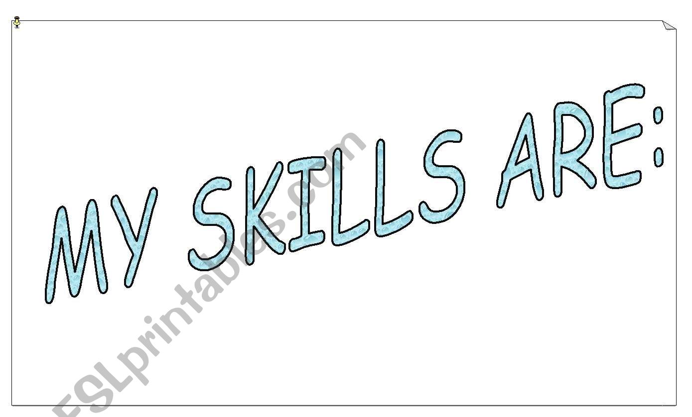 MY SKILLS worksheet