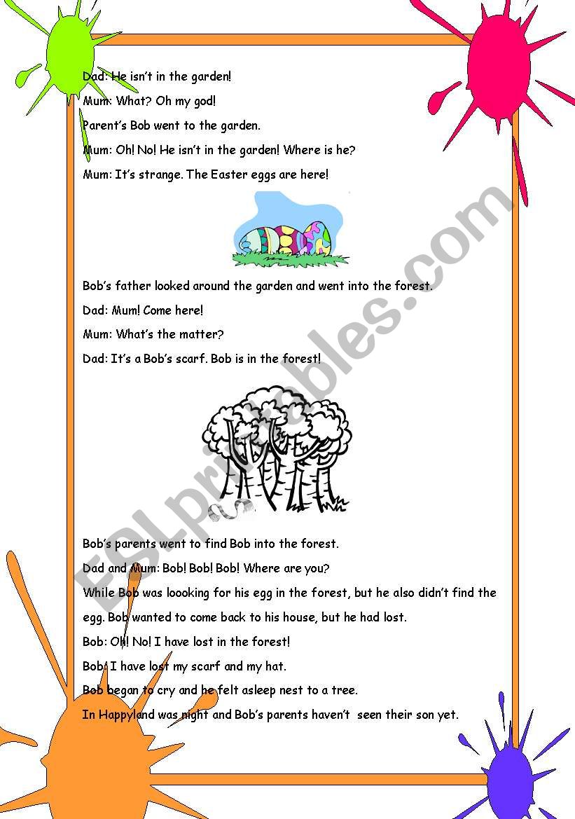 Bob Easter egg 2/4 worksheet