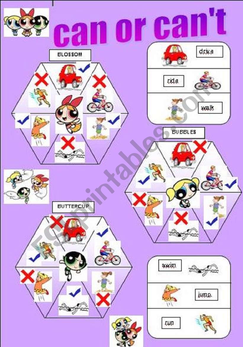 CAN-CAN´T - ESL worksheet by scarlett