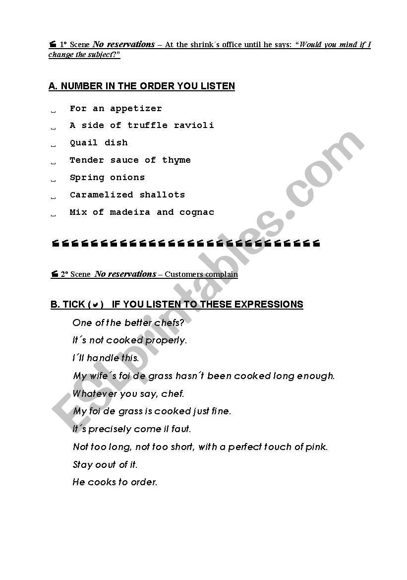 Movie Perfect Strangers worksheet