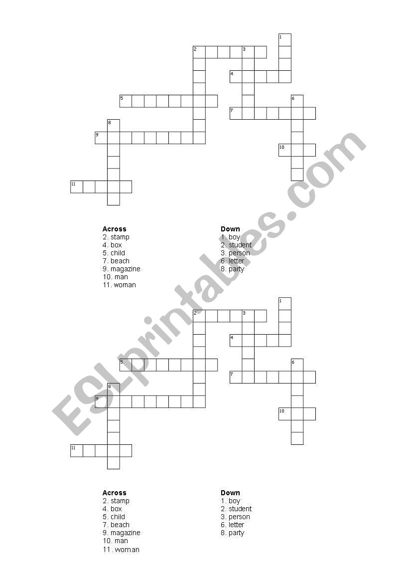 PLURALS worksheet