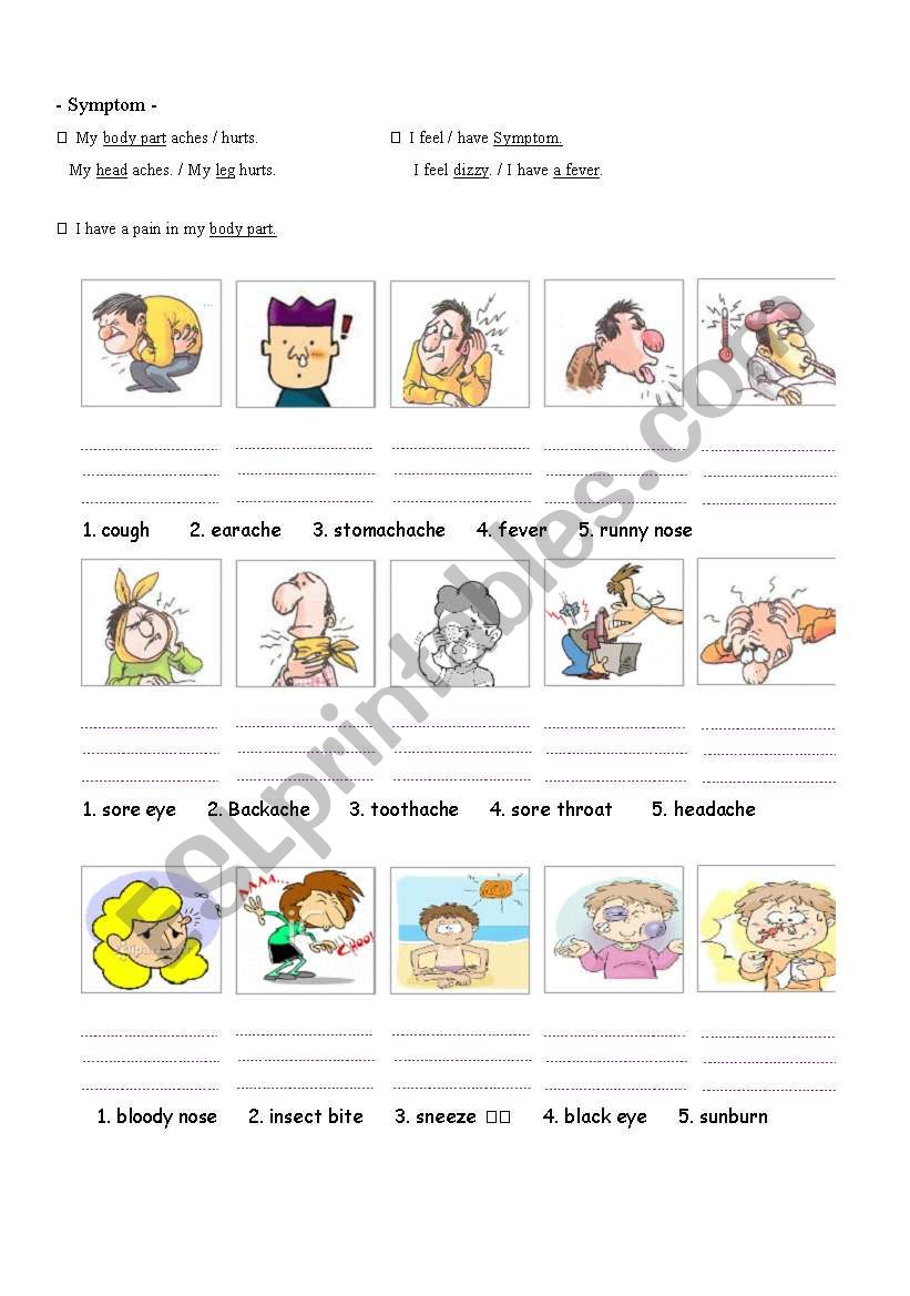 Health Problems (2) worksheet