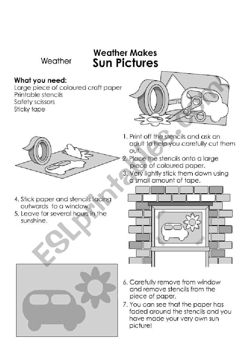 Sun Pictures worksheet