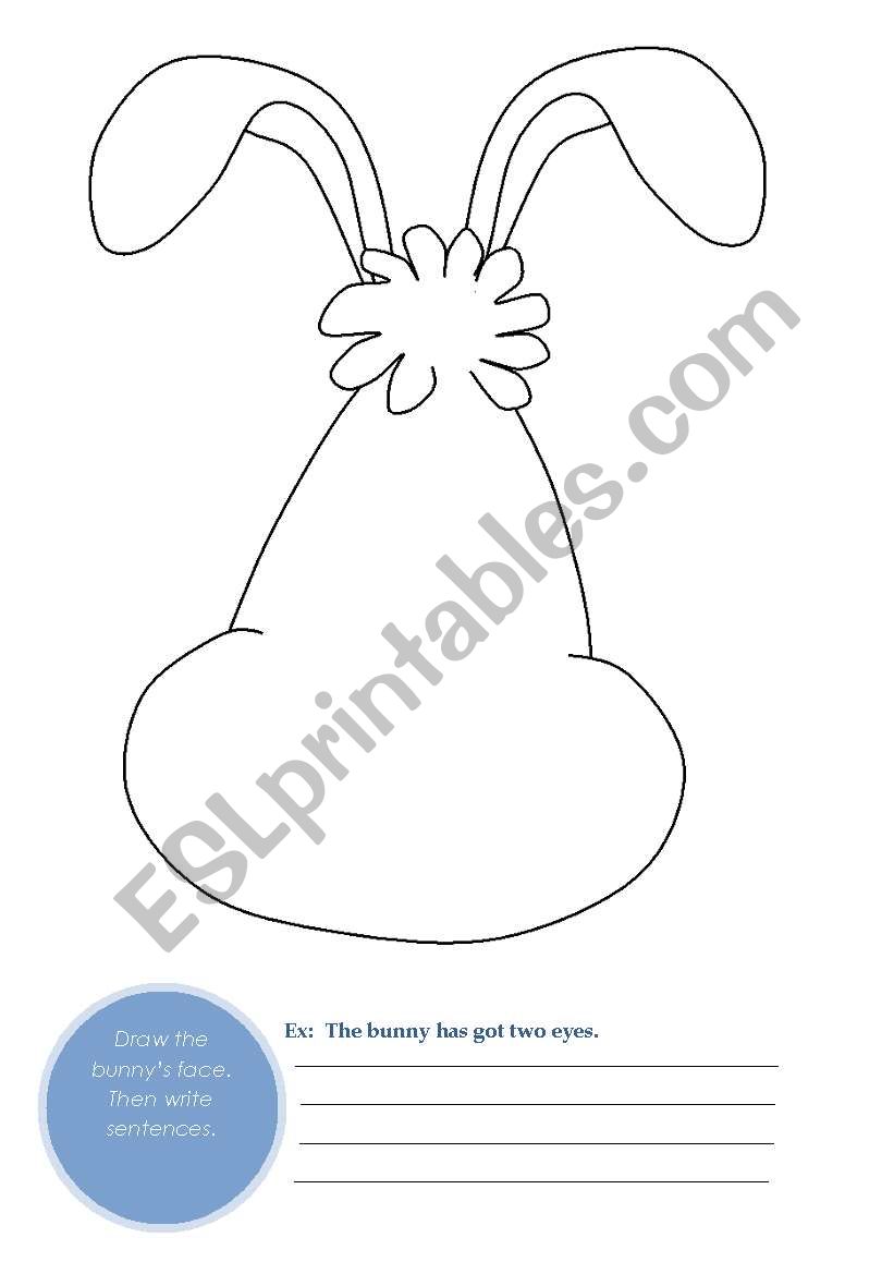 Bunny Face worksheet