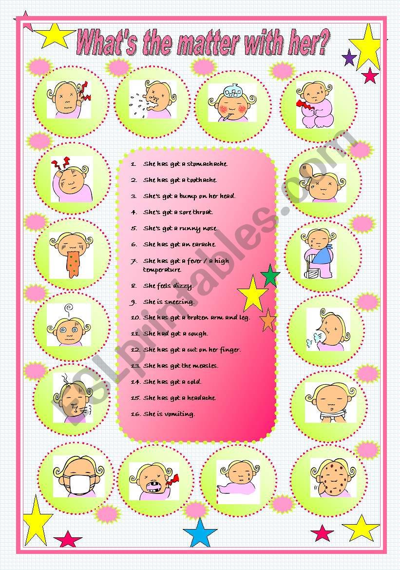 what is the matter with her? worksheet