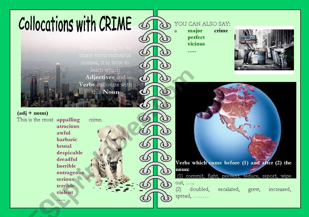 Collocations with Crime worksheet