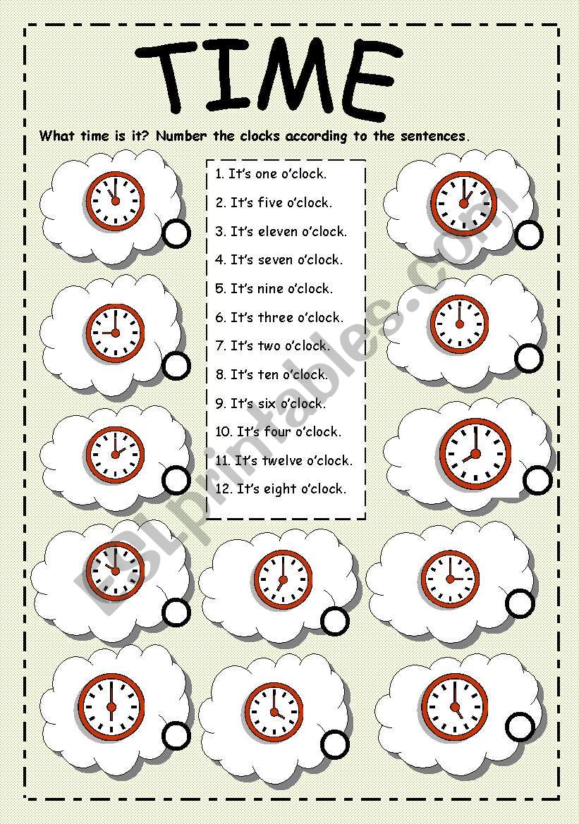 TIME worksheet