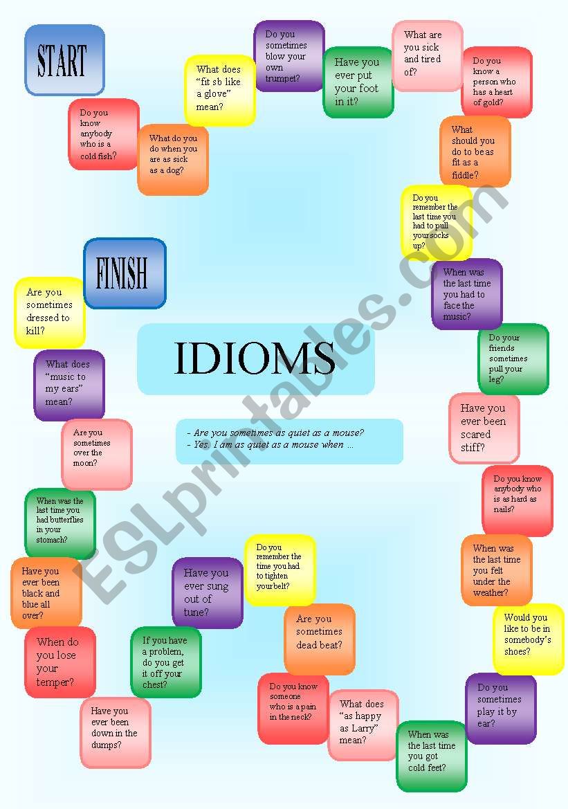 Idioms - a boardgame - fully editable
