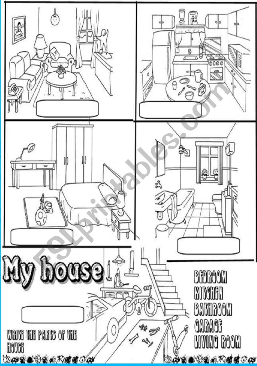parts of the house - ESL worksheet by angelamoreyra