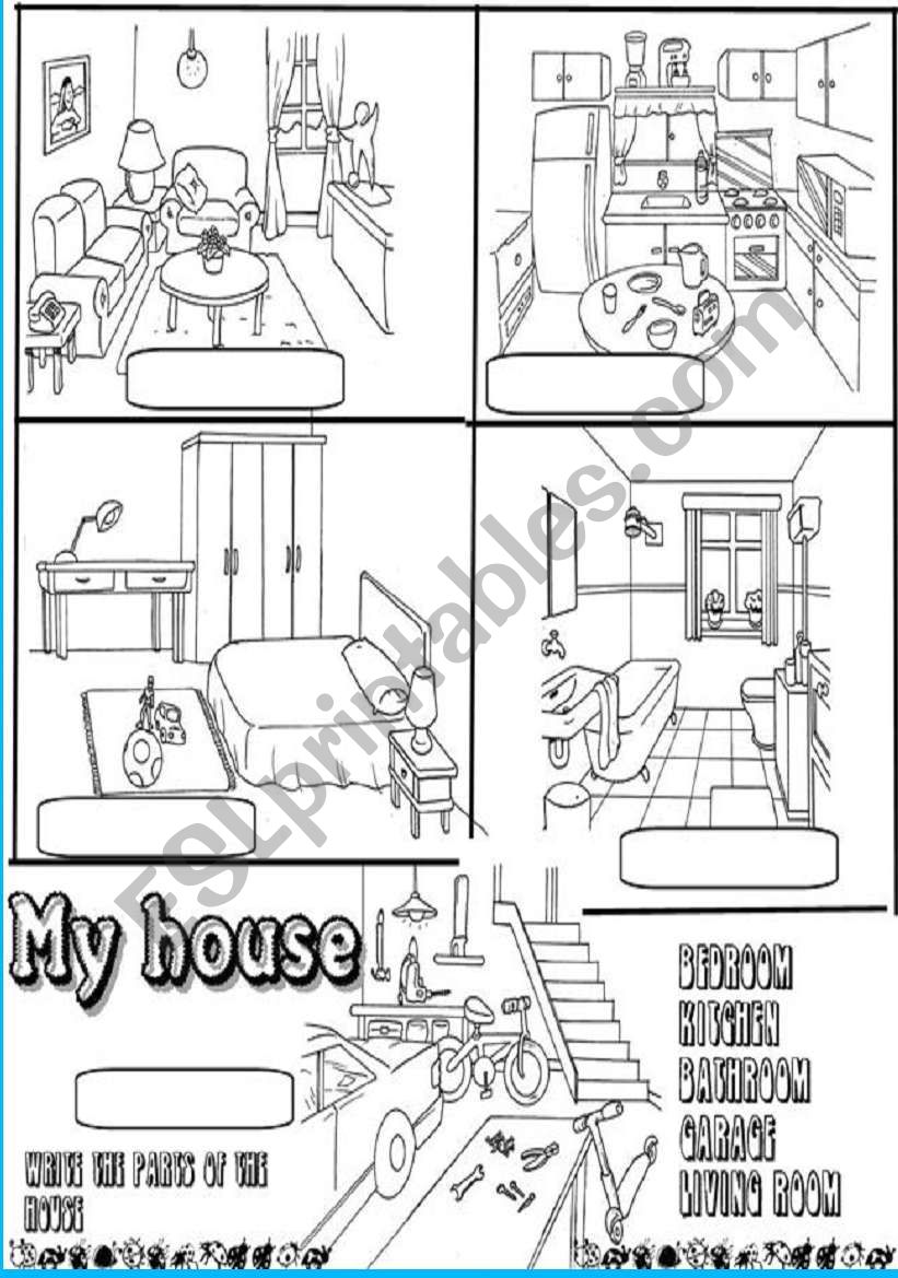 parts of the house worksheet