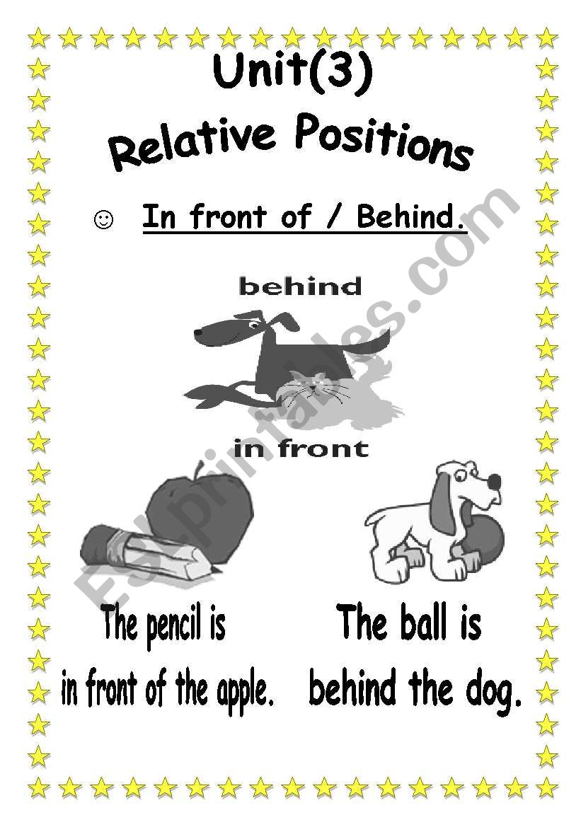 Relative Positions worksheet