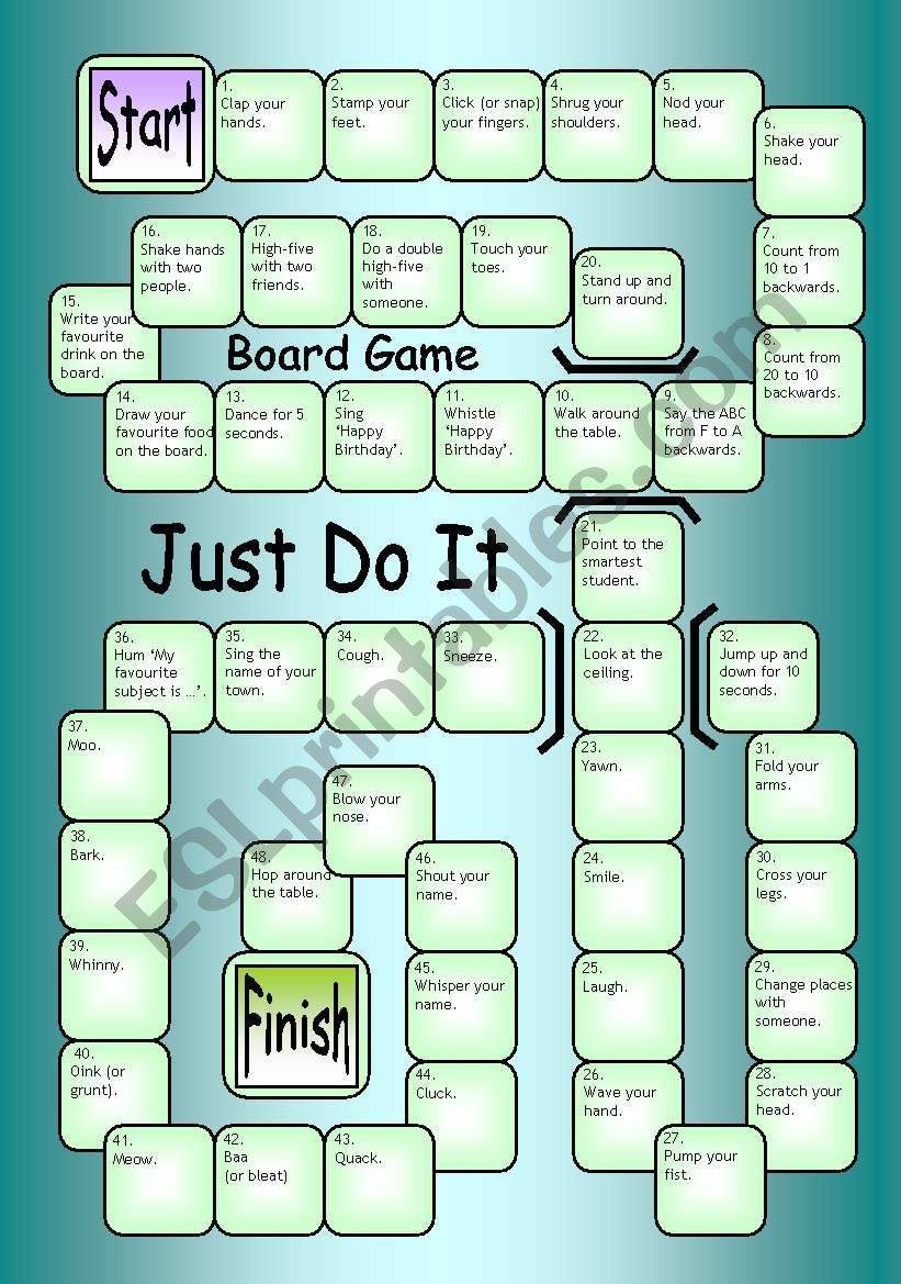 The Writing Game - ESL Board Game