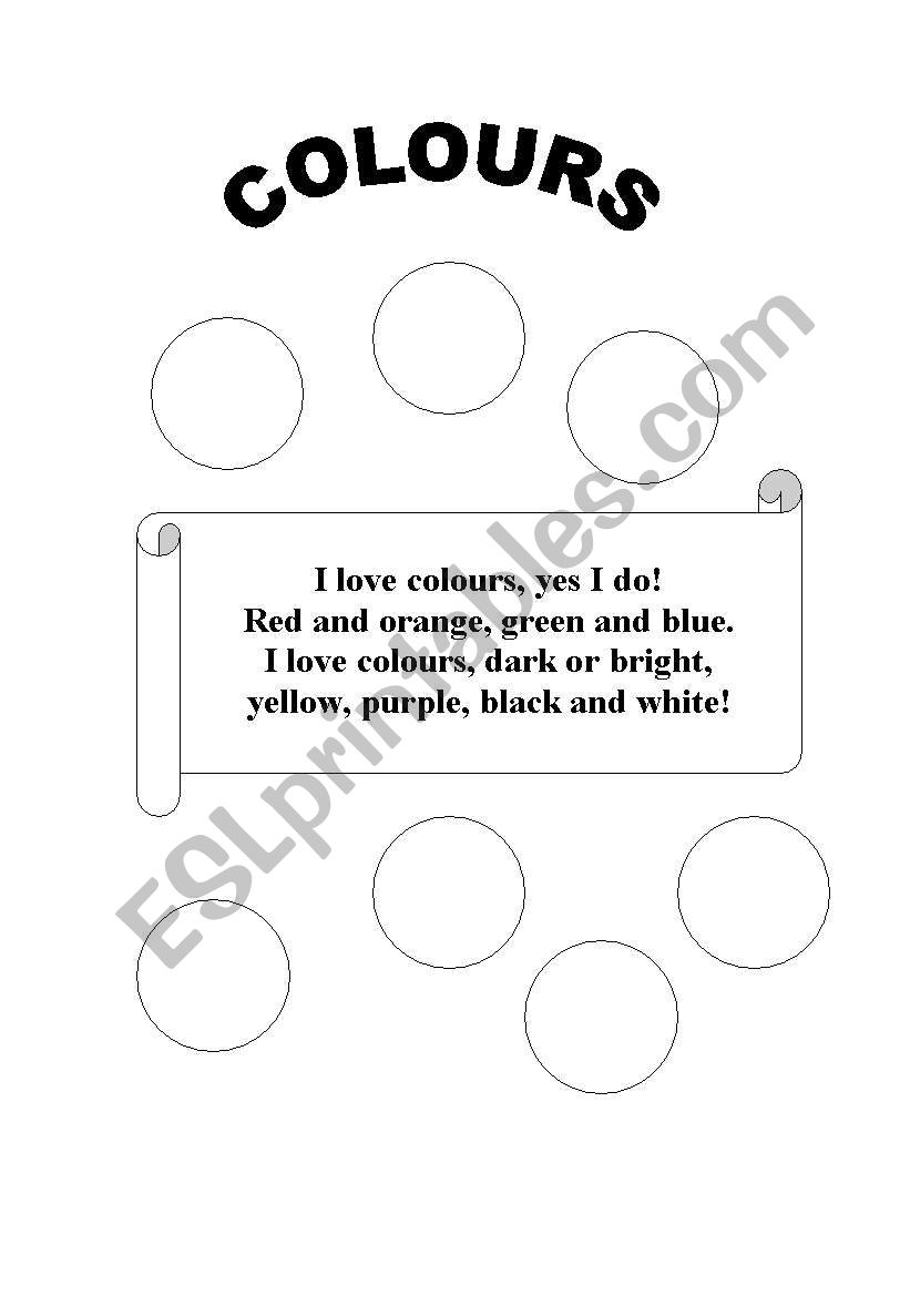 colours rhyme worksheet