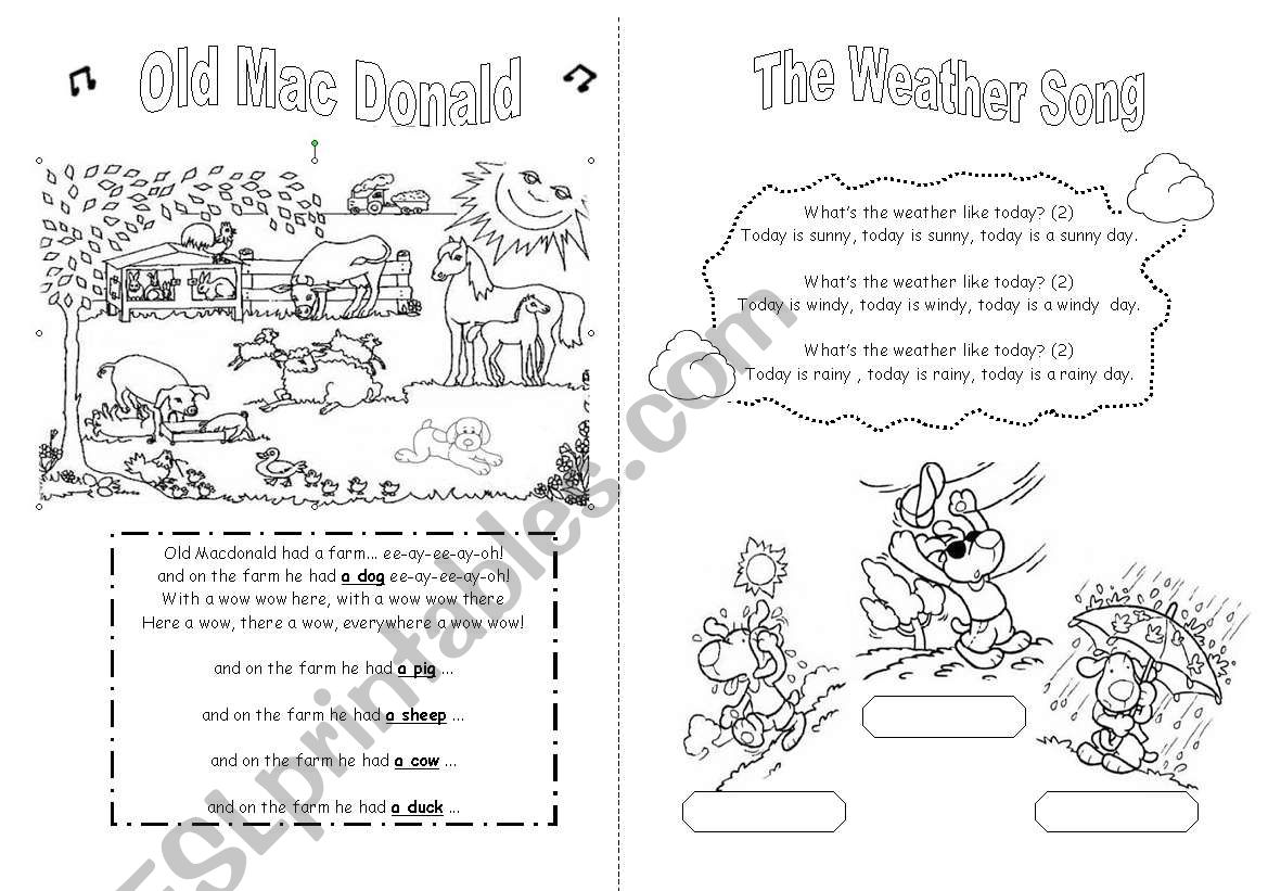 SONGS FOR CHILDREN â€“ BOOKLET â€“ PART 3  - 5 songs