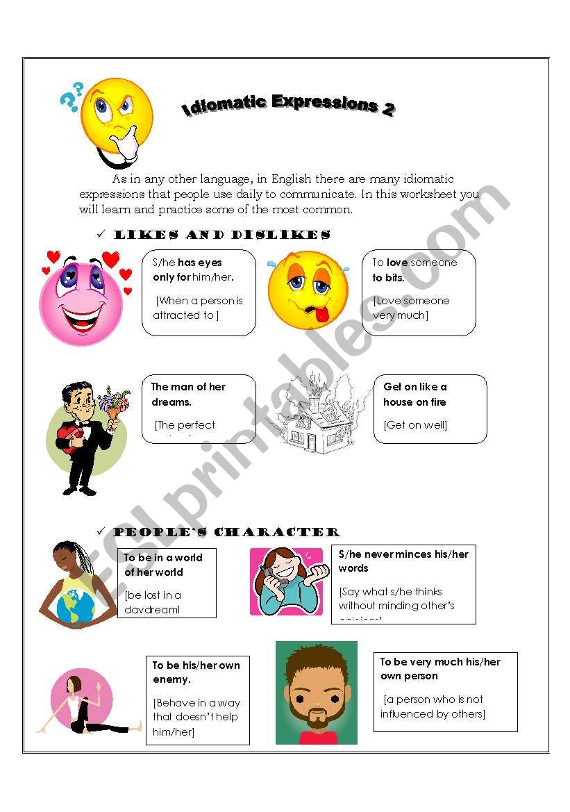Idiomatic Expressions 2 worksheet