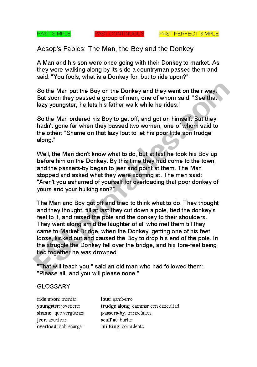 HIGHLIGHTED EXERCISE worksheet