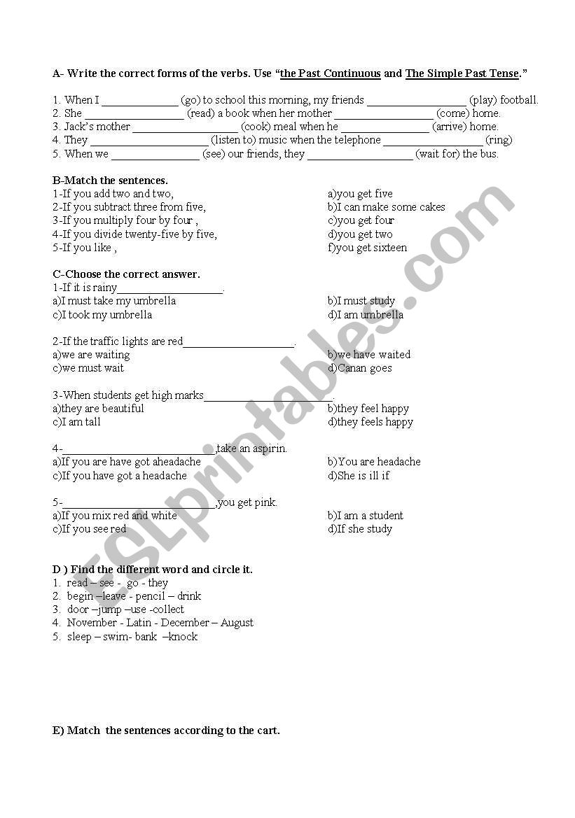 simple past tense and past continuos tense