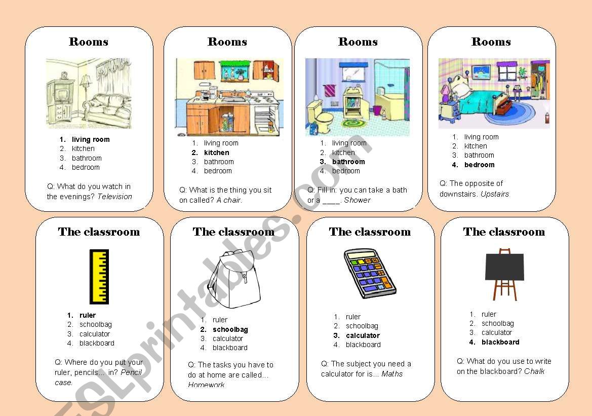 General Vocabulary - Go fish 1/3