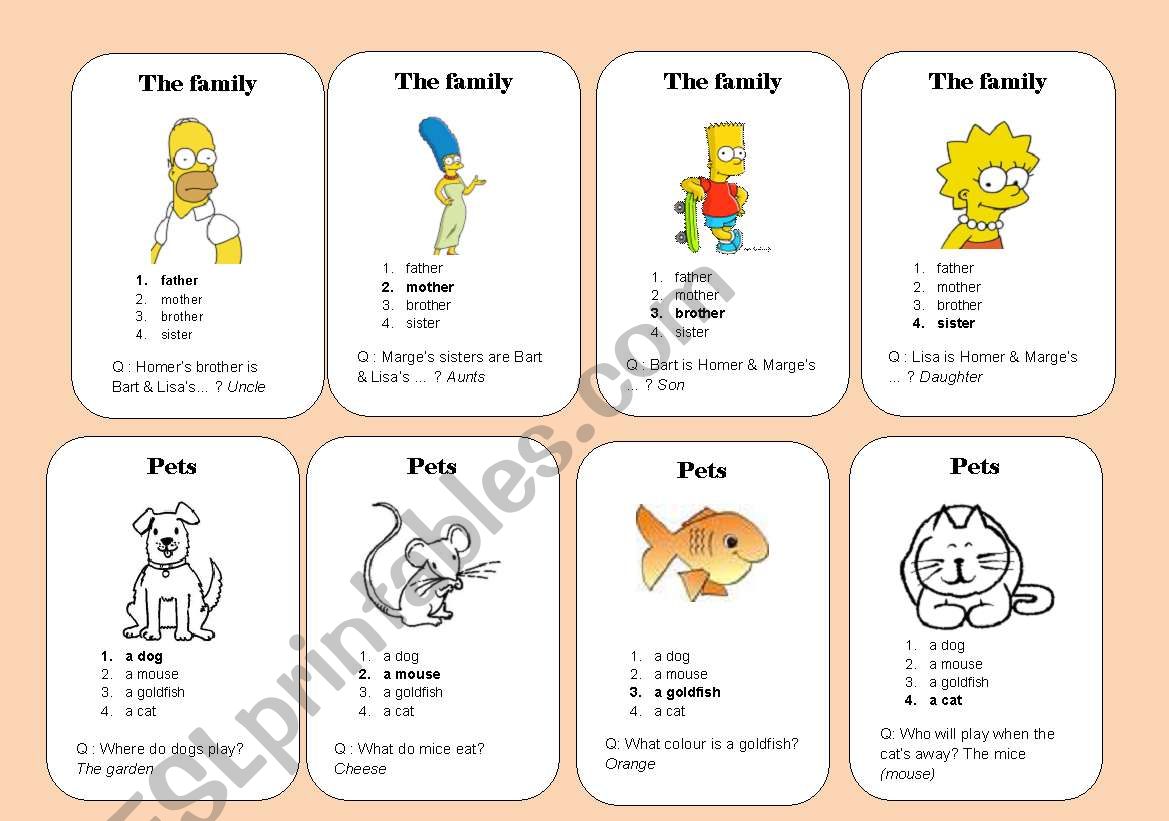 General Vocabulary - Go fish 2/3