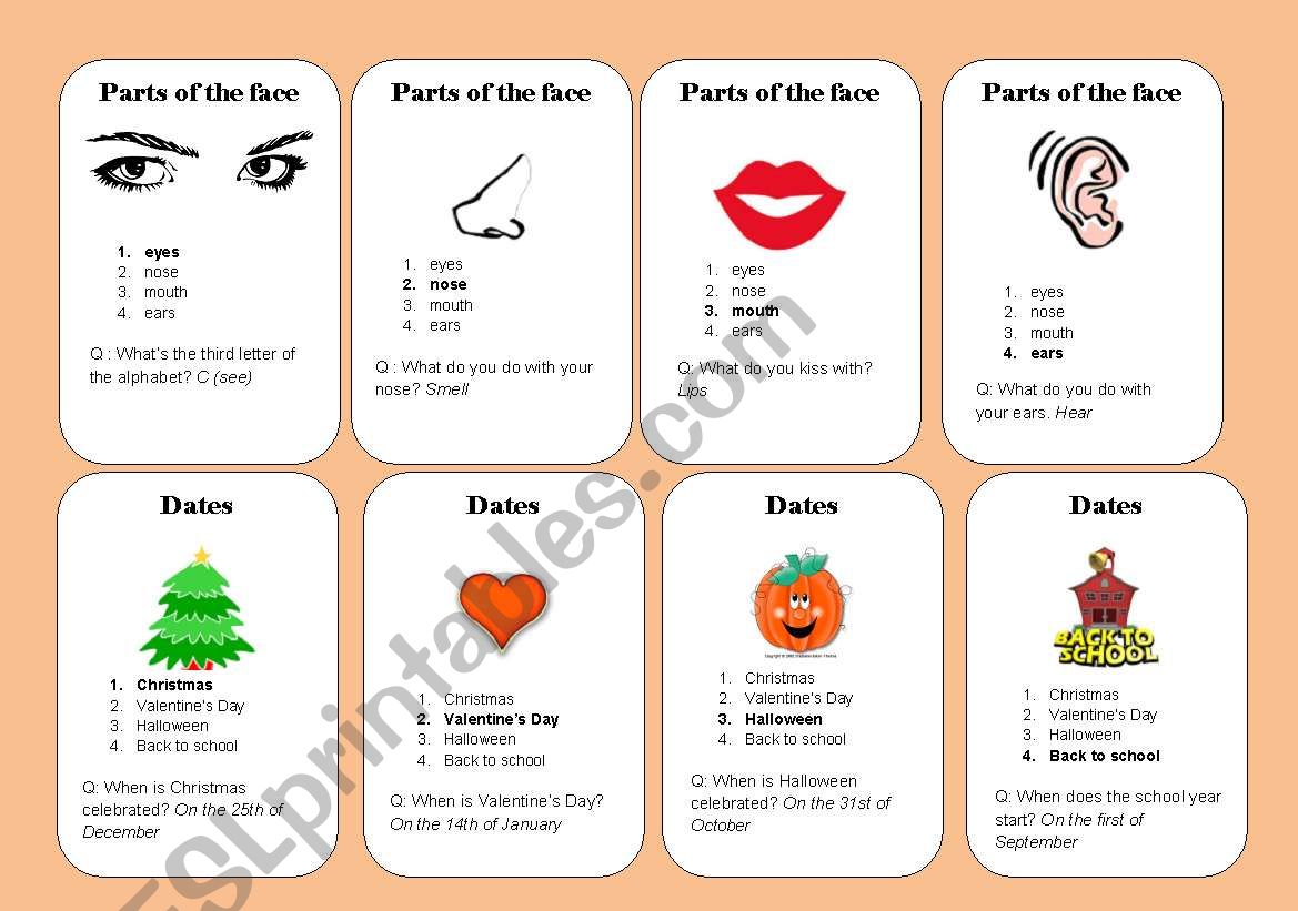 General Vocabulary - Go fish 3/3