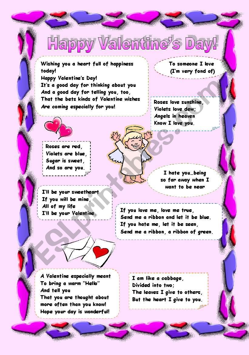 Happy Valentines Day! worksheet