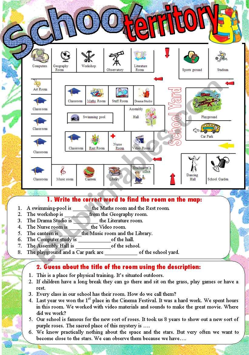 School territory page 1 worksheet