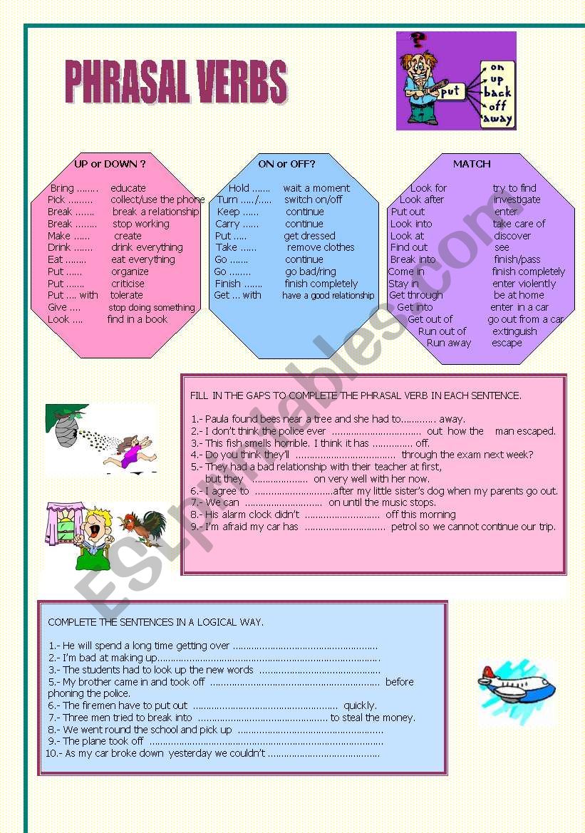 Phrasal verbs worksheet